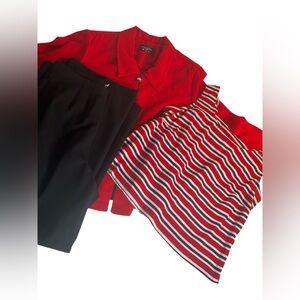 Miss Dorby Womens Red Jacket Tank top Black 5th East Short Pants 12 Set